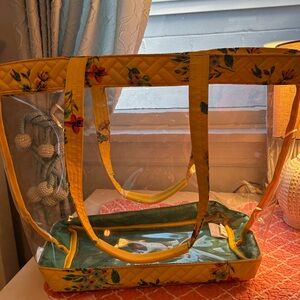 Lug Yellow Floral Clear Tote Bag
